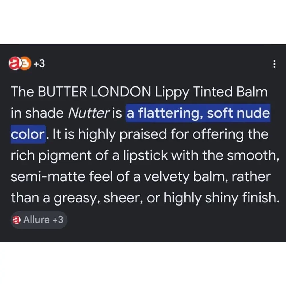BUTTER LONDON Lippy Tinted Balm NUTTER .14 oz / 4 g NEW IN BOX